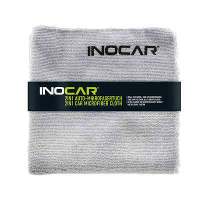 INOCAR 2in1 Auto-Mikrofasertuch gefaltet mit Verpackungsbanderole
